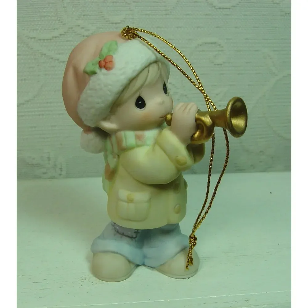 PRECIOUS MOMENTS ORNAMENT-TRUMPET HIS ARRIVAL-FROM 2006 #610027